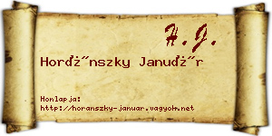 Horánszky Január névjegykártya